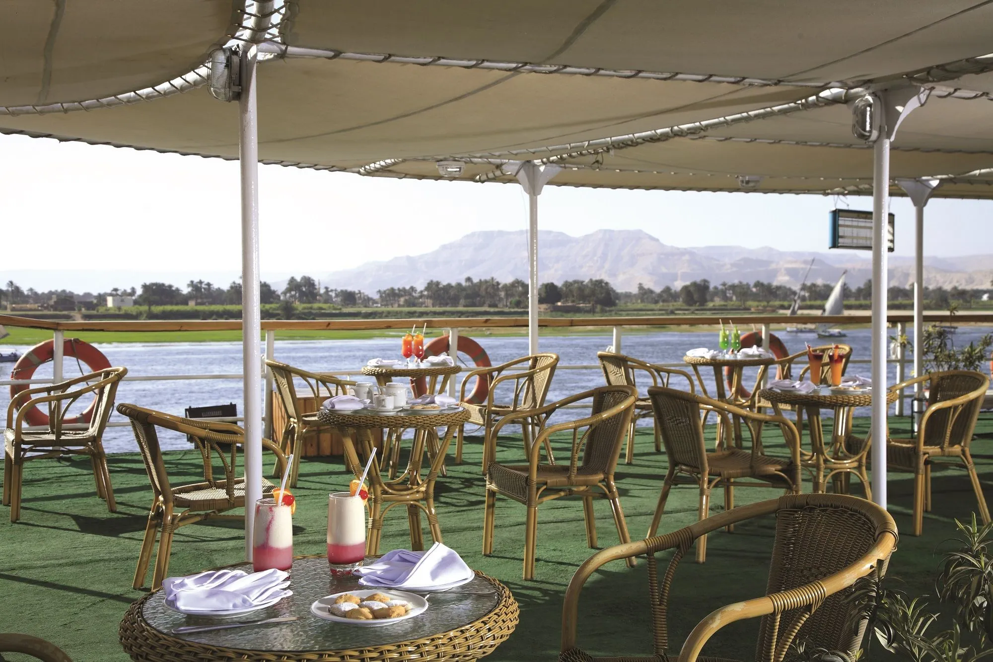 Sun deck of the JAZ Crown Prince Nile Cruise Nile cruise